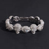 13MM Evil Eye Sukll Link Men Bracelet Moissanite Diamond