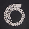 New Arrival Three Rows Miami Cuban Link Chain VVS Moissanit 23MM Flower Setting