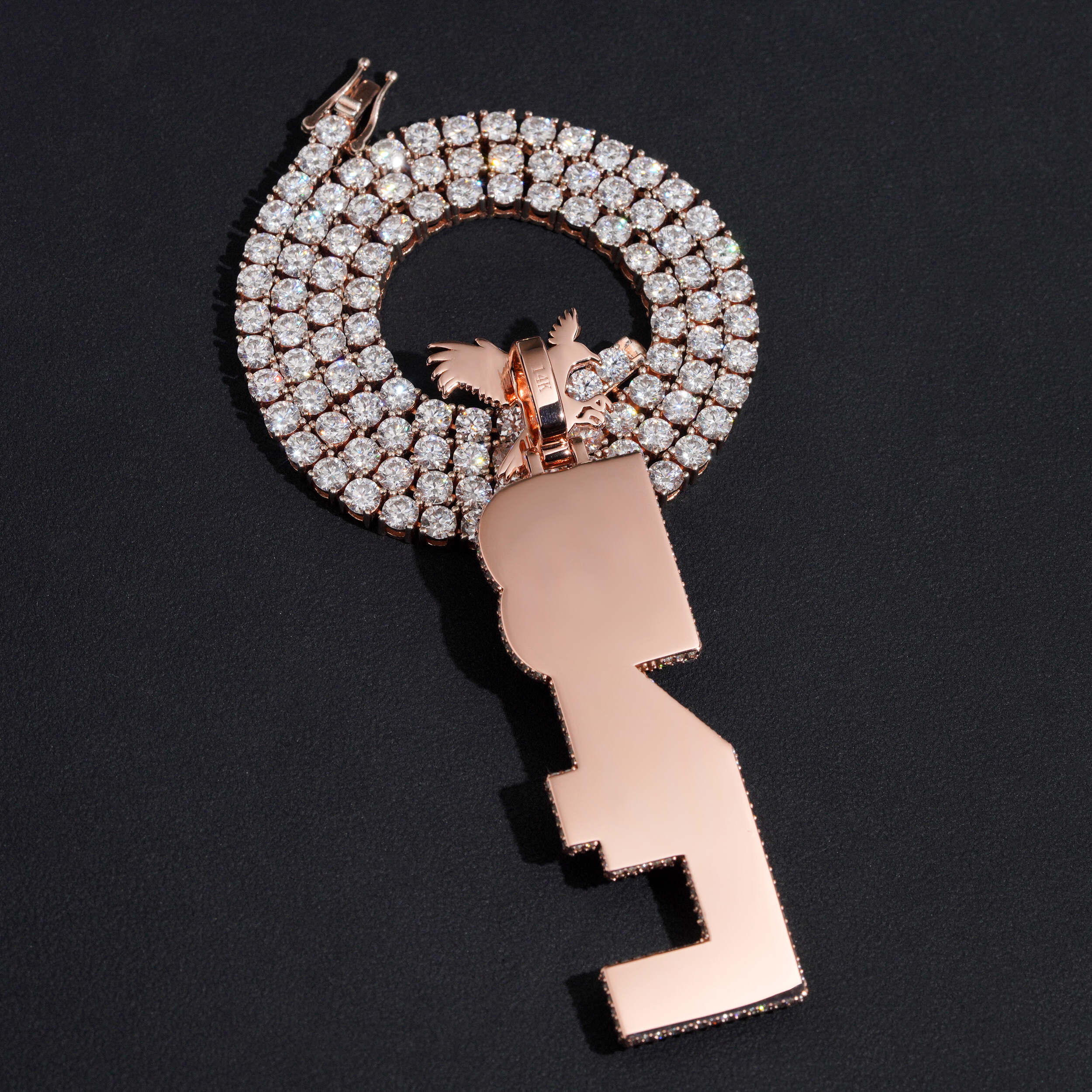 3inch tall Vertical Name Pendant Custom Bail