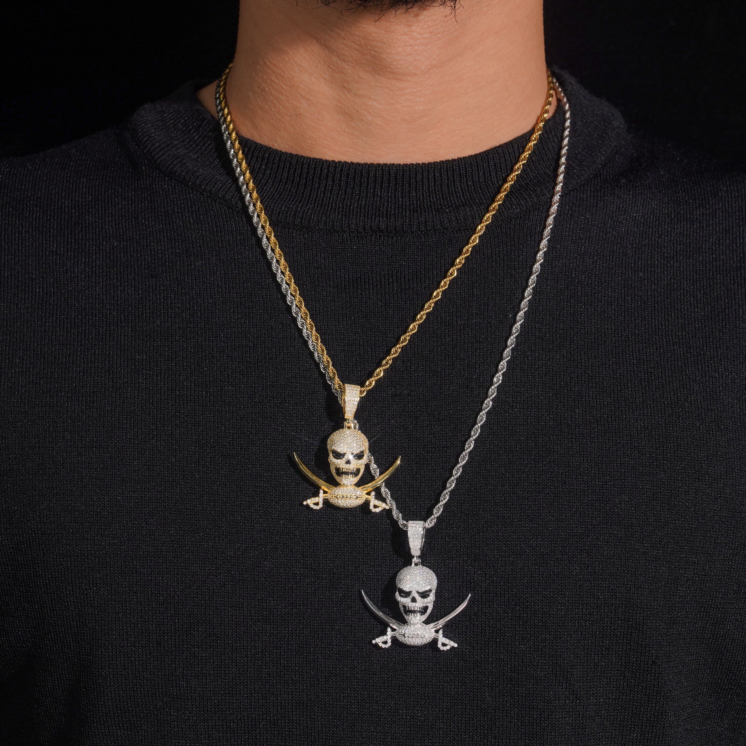 Skull Head Pendant VVS Moissanite Diamond Charm