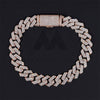 Hip hop jewelry featuring 10K real rose gold 10MM VVS moissanite diamond Cuban bracelet iced out