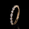 10K Yellow Gold Lab Grown Diamond Ring Band Women Jewelry