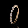 10K Yellow Gold Lab Grown Diamond Ring Band Women Jewelry