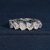 3CT Pear Cut VVS Lab Grown Diamond Eternity Ring Band