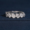 3CT Pear Cut VVS Lab Grown Diamond Eternity Ring Band