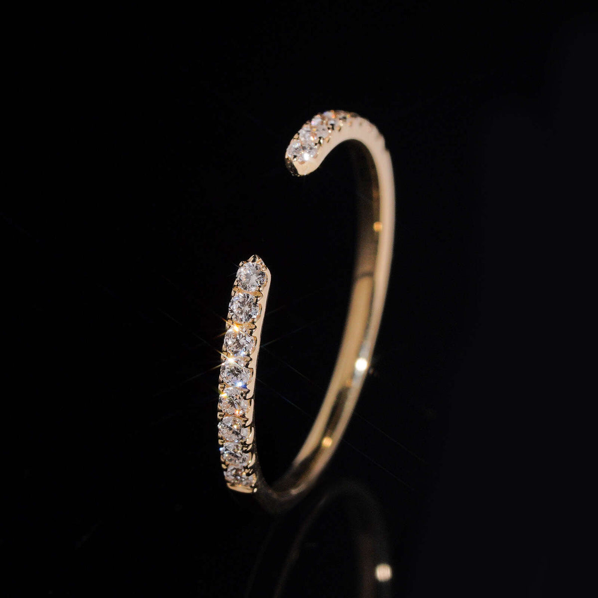10K Yellow Gold Lab Grown Diamond Eternity Ring Wedding Band