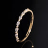 10K Yellow Gold Marquise Cut Lab Grown Diamond Eternity Ring Band