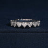 2.1CT Heart Cut Lab Grown Diamond Eternity Ring Band