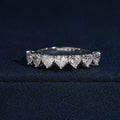 2.1CT Heart Cut Lab Grown Diamond Eternity Ring Band