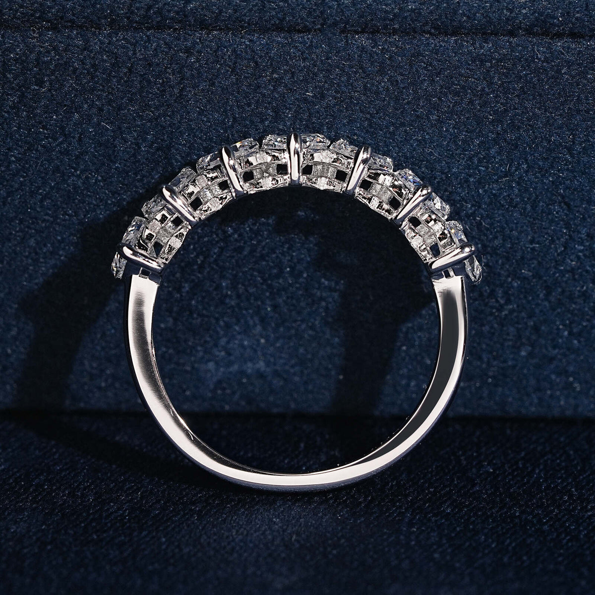 2.1CT Heart Cut Lab Grown Diamond Eternity Ring Band