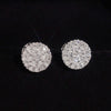 VVS Lab Grown Diamond Stud Earrings 925 Silver Men Jewelry