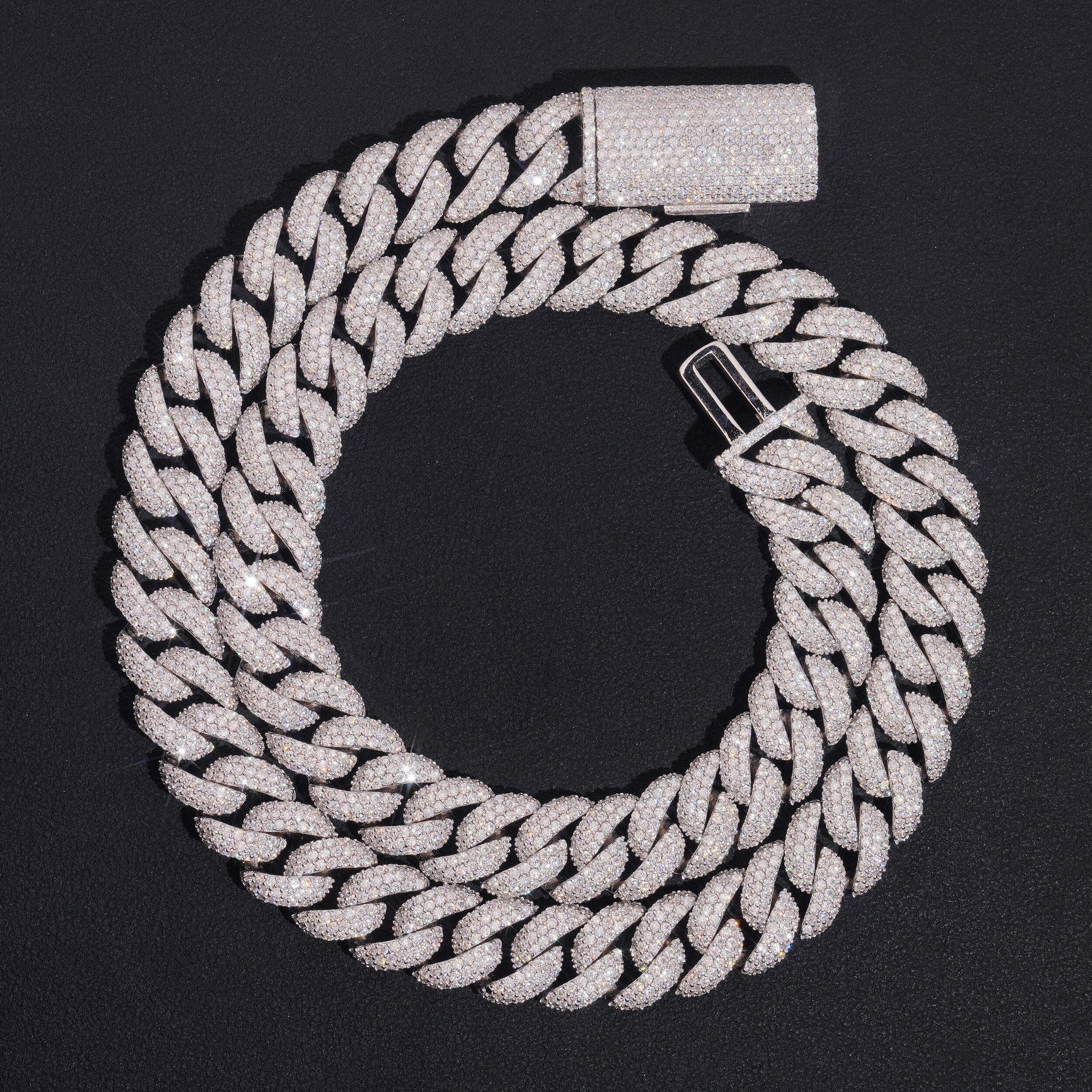 Silver 925 IGI Lab Diamond Cuban Link Chain 13MM