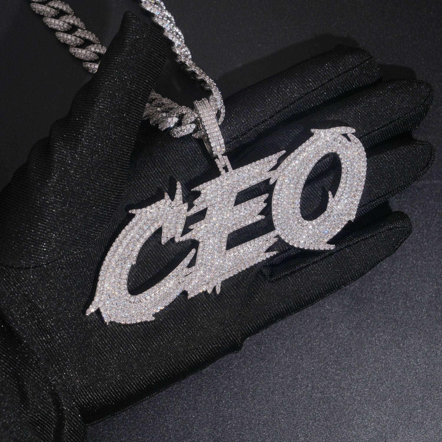 2.5Inch Iced Out Moissanite Diamond CEO Pendant