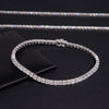 3mm 4mm lab grown diamond tennis necklace in 10K gold