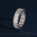 20 Pointer Emerald Cut VVS Lab Grown Diamond Eternity Ring