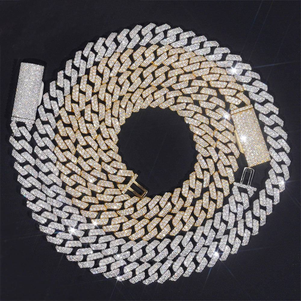 VVS Moissanite Diamond Cuban Chain Brass 10MM