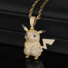 Yellow Gold VVS Moissanite Diamond Pikachu Pendant