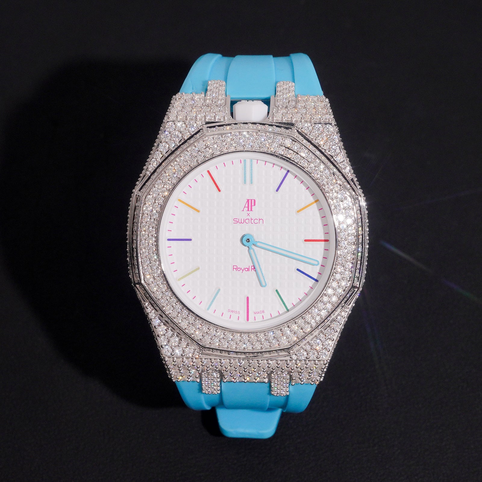 Moissanite Diamond Case Strap For Royal Pop Watch