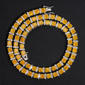 Custom Made Yellow Mix White Moissanite Tennis Chain Necklace