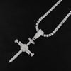 Hip hop jewelry featuring solid silver white gold plated moissanite nail cross pendant that passes diamond tester for men2