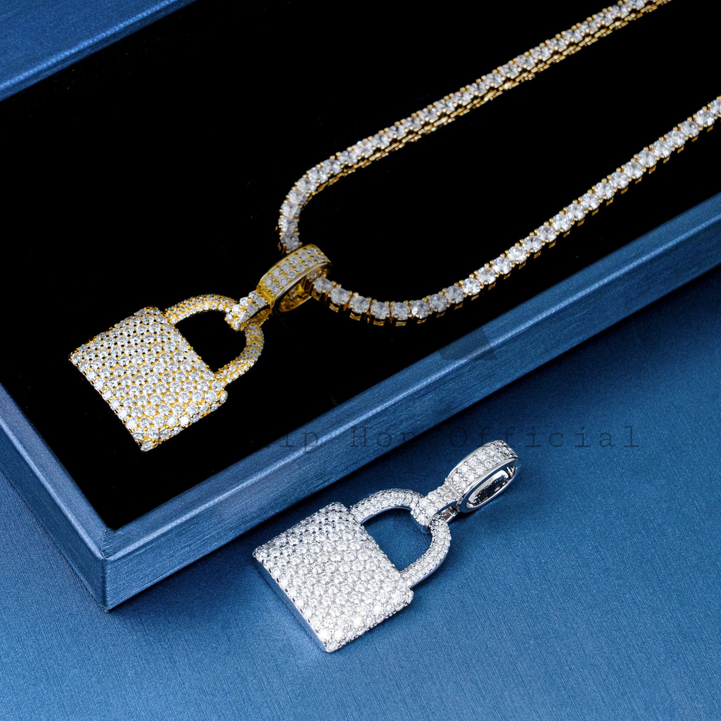 Ювелирные изделия в стиле рэпер с муассанитом и бриллиантами Pass Diamond Tester Lock Подвеска из стерлингового серебра 925 пробы