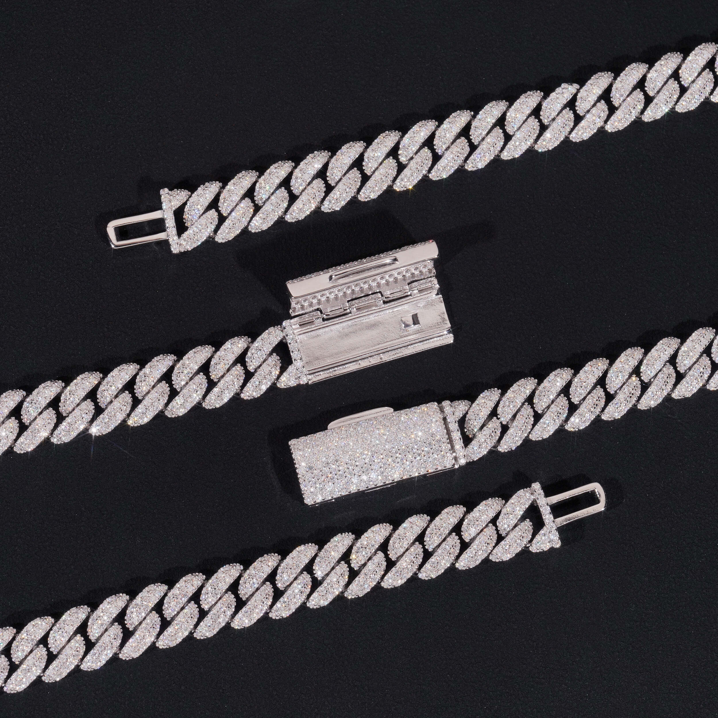 Miami Cuban Link 10MM Lab Grown Diamond 925 Silver
