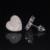 Heart Sahped VVS Moissanite Stud Earrings Screw Back With GRA Report
