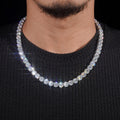 8MM 2CT Per Stone 10K Real Gold VVS Moissanite Tennis Chain Necklace