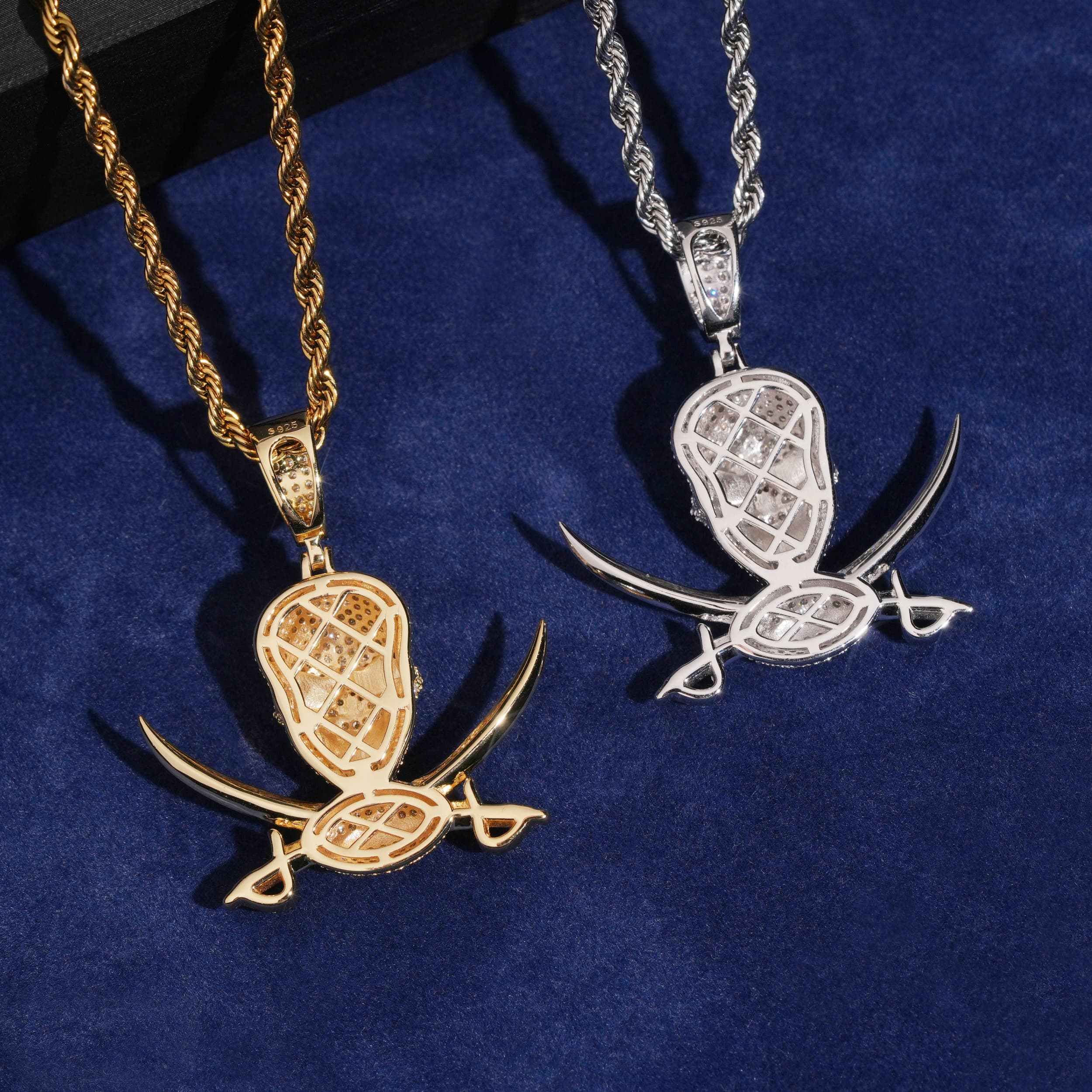 Skull Head Pendant VVS Moissanite Diamond Charm