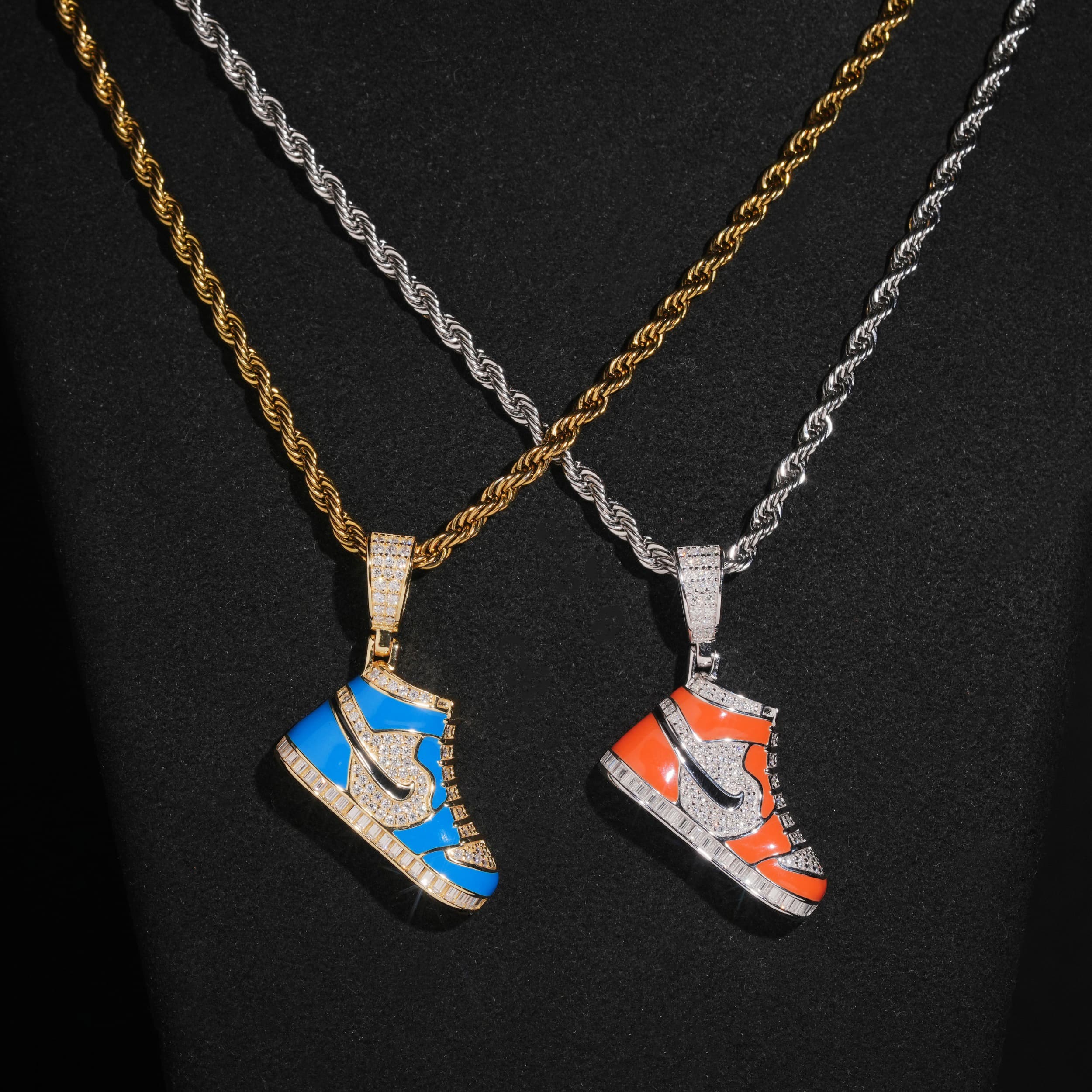 Sneaker Shoes Pendant VVS Moissanite Diamond Iced Out