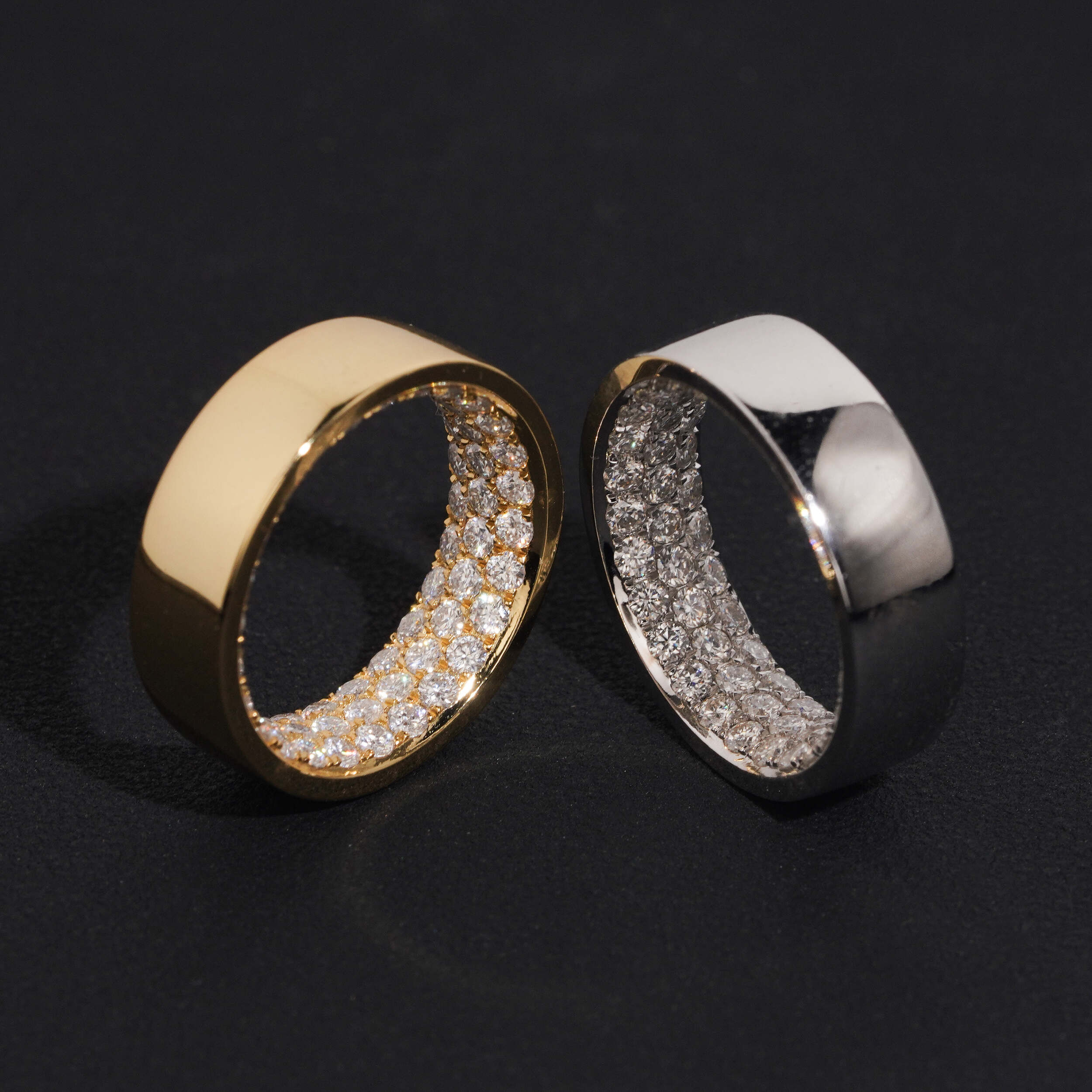 925 Sterling Silver Inside Setting Eternity Ring Band For Men