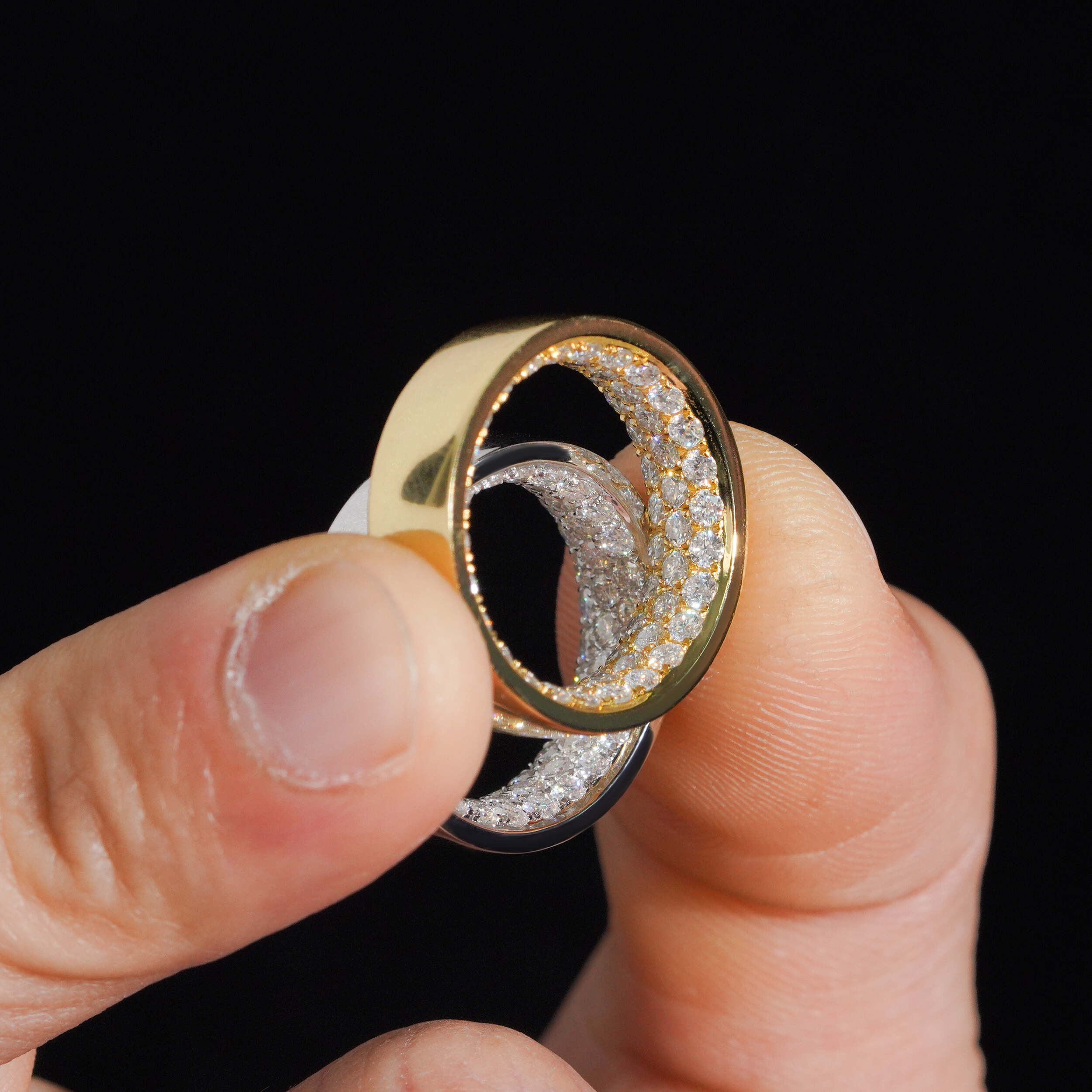 925 Sterling Silver Inside Setting Eternity Ring Band For Men