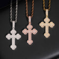 Chrome Heart Style Cross Pendant 1.5inch Moissanite Diamond