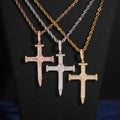 1.5Inch Cross Diamond Pendant Moissanite For Men