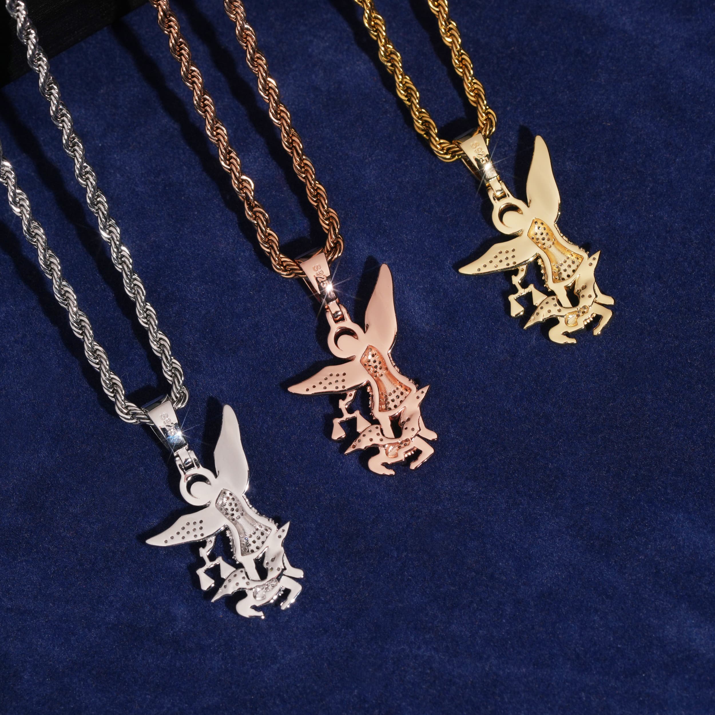 925 Sterling Silver Moissanite Saint Michael Pendant Charm