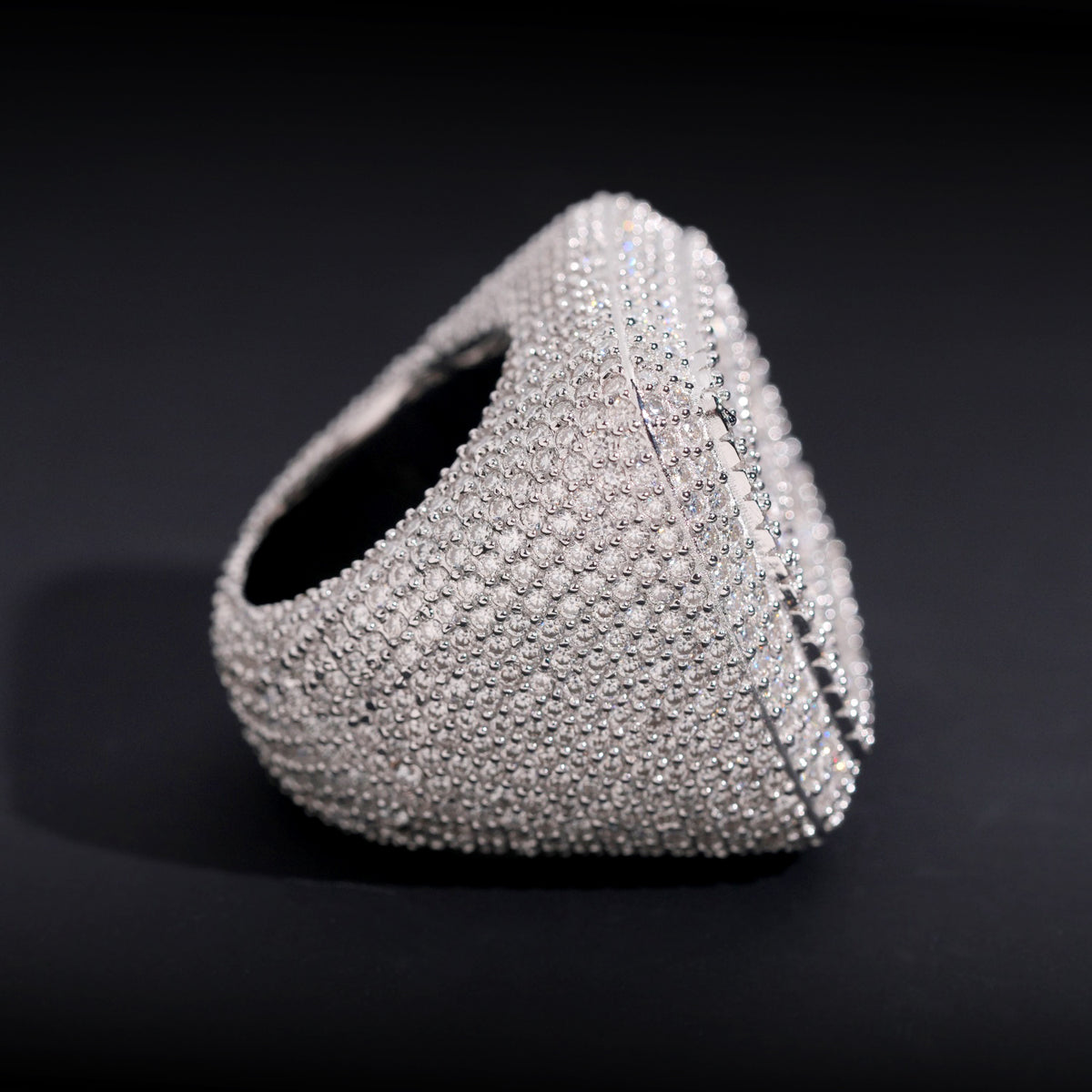 Sterling Silver 925 Men Baguette Cut Square Iced Out Men Ring VVS Moissanite Diamond