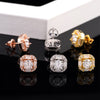 VVS Moissanite Baguette Mix Stud Earrings in Sterling Silver