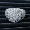 VVS Moissanite Diamond Cluster Ring Men Hip Hop Jewelry Solid Silver