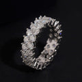 Double Row Moissanite Eternity Ring For Men