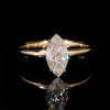 1CT Marquise Cut 10k 14k 18k Real Yellow Gold Solitaire Ring Moissanite Diamond For Women