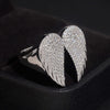 Double Wings Men Moissanite Diamond Ring 925 Silver