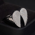 Double Wings Men Moissanite Diamond Ring 925 Silver