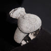 Dollar Sign Money Bag Ring Men Iced Out Moissanite Ring Jewelry