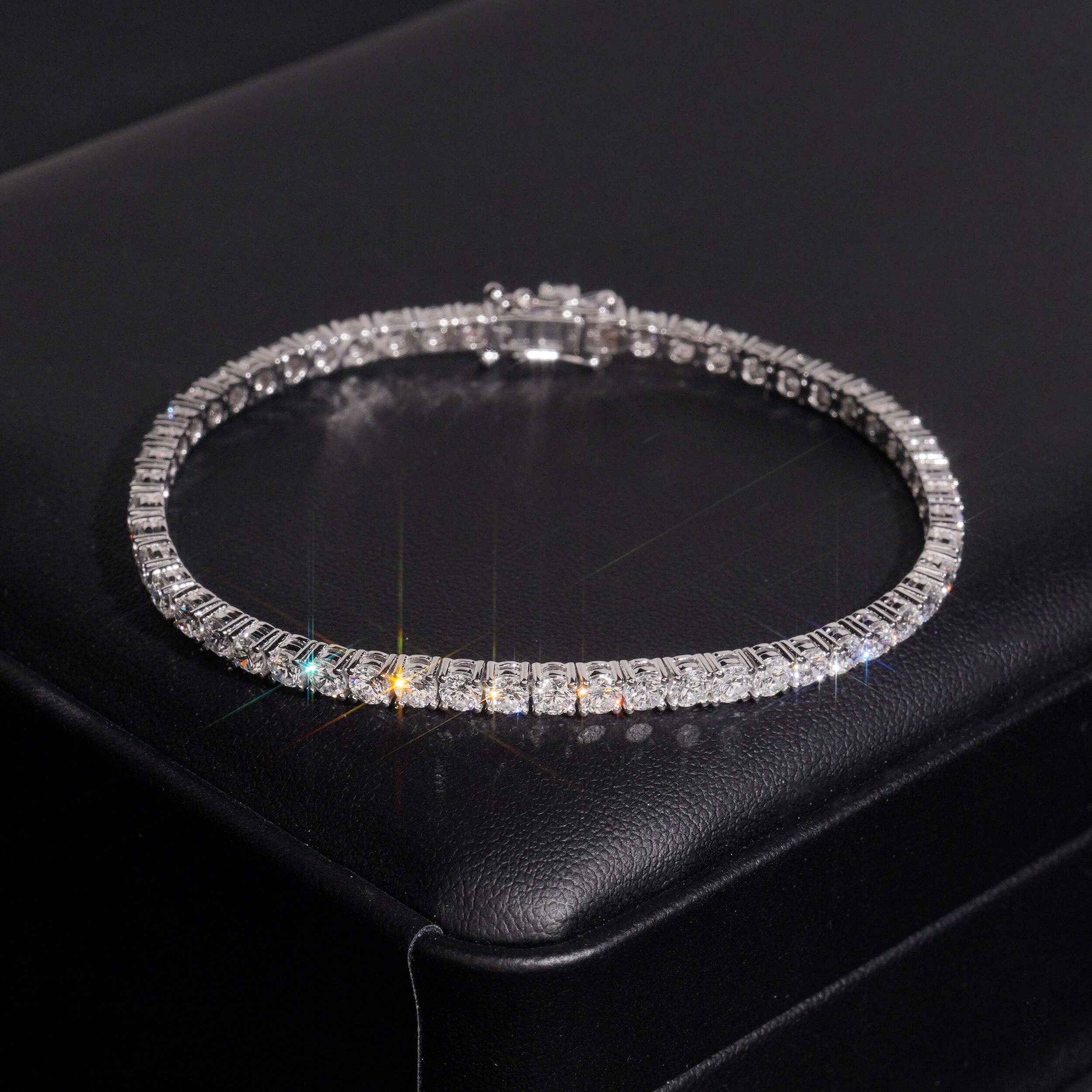 3MM Lab Diamond Tennis Bracelet 14K White Gold