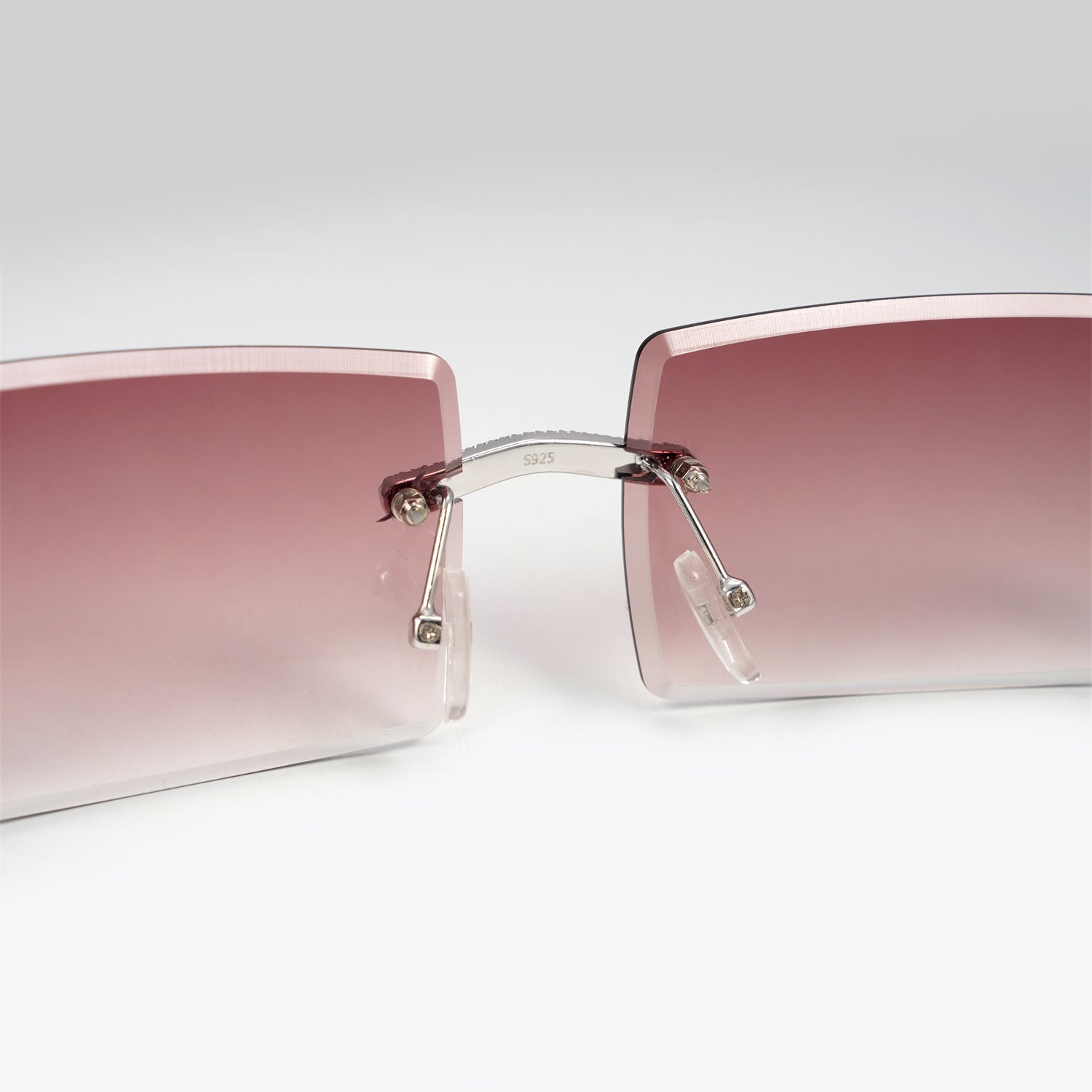 Moissanite Diamond Pink Sunglasses 14K Gold