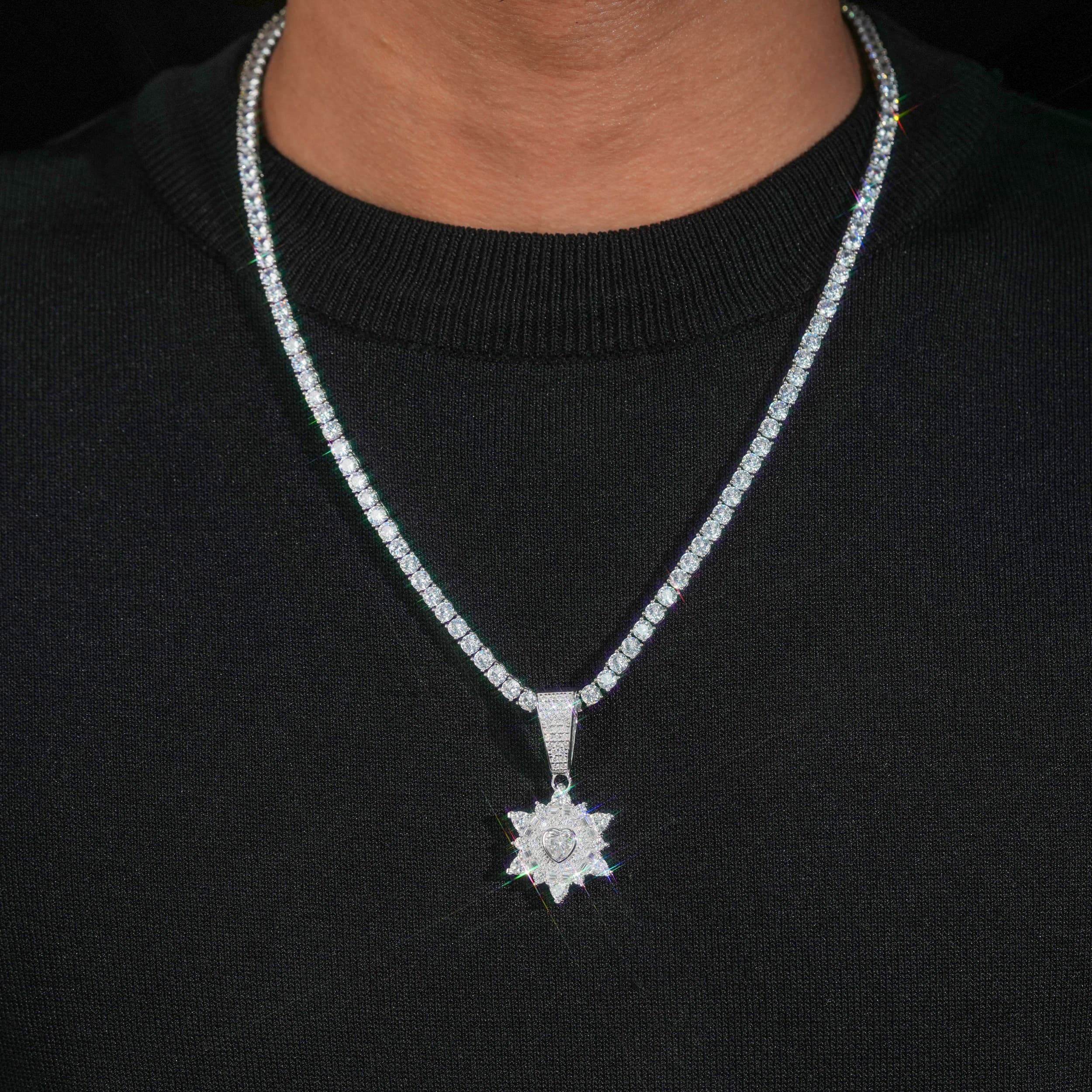 Moissanite Jewelry Charm Snakeflower Heart Stone Moissanite Charm For Unisex