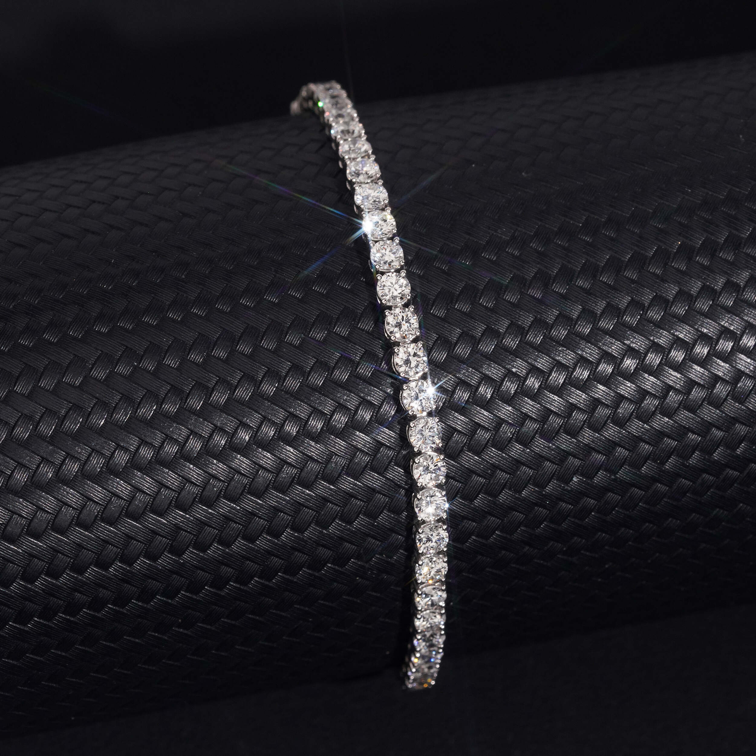 10K White Gold VVS Lab Grown Diamond Tennis Bracelet 3MM