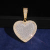 Moissanite Diamond Yellow Gold Two Tone Heart Pendant Charm For Unisex