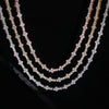 3MM 4MM Moissanite Cross Tennis Chain 10K Gold