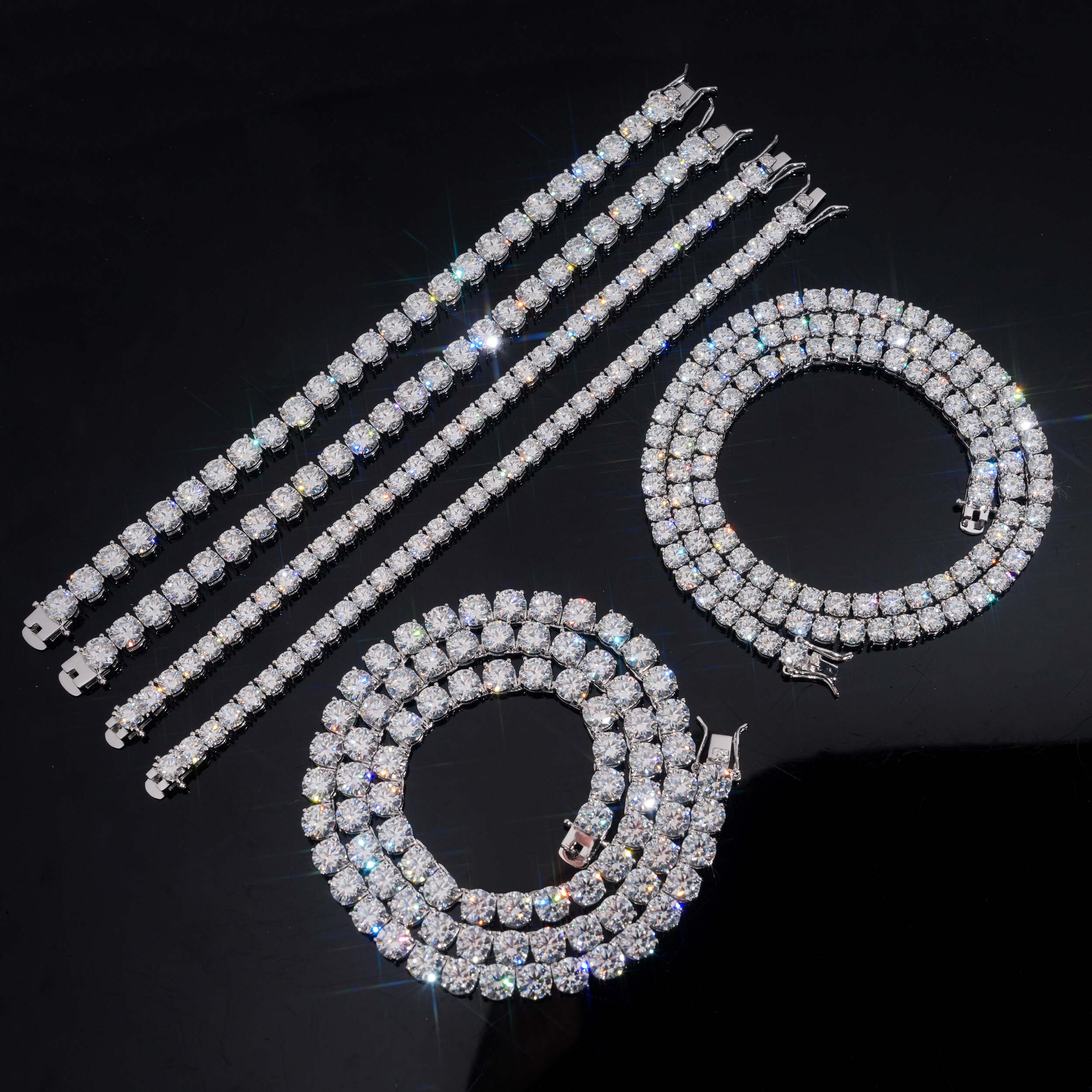 VVS Cz Tennis Chain White Gold 3MM 4MM 5MM